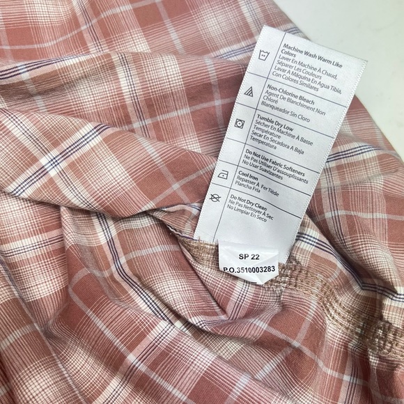 Carhartt Rugged Flex Nutmeg Plaid Relaxed Short Sleeve Snap Western Shirt - Sz L - Picture 8 of 16